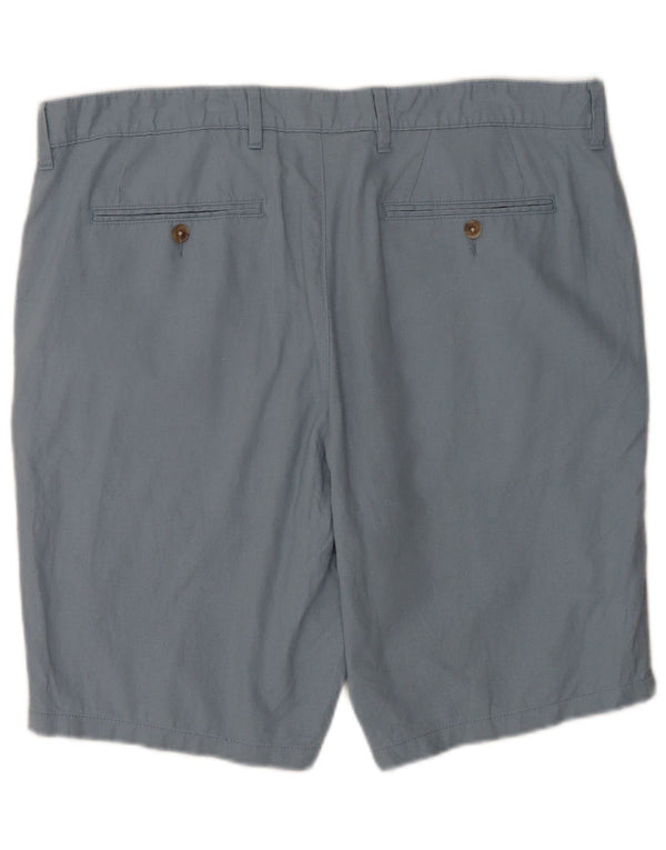 Marks & Spencer Herren Chinoshorts W40 XL Blaues Leinen