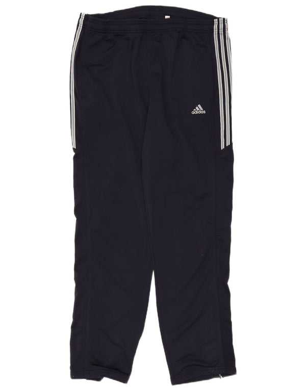 ADIDAS Mens Tracksuit Trousers UK 44/46 Large Navy Blue Polyester