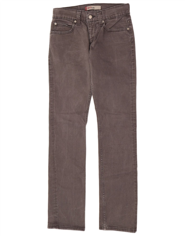 Levi's Damen 511 Slim Jeans W30 L34 Graue Baumwolle