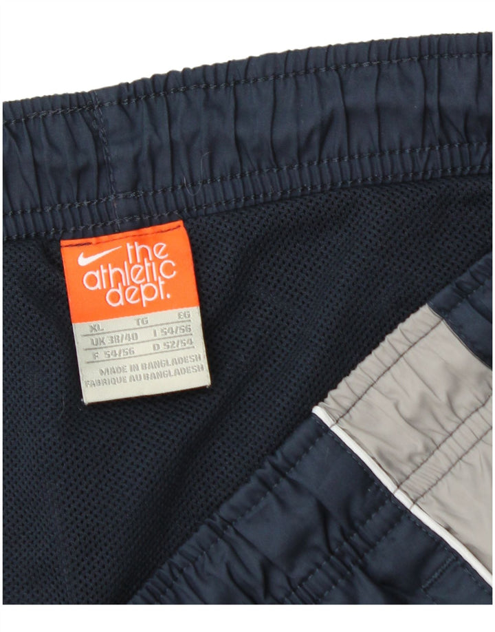 NIKE Herren-Sportshorts XL Marineblaues Colourblock-Polyester