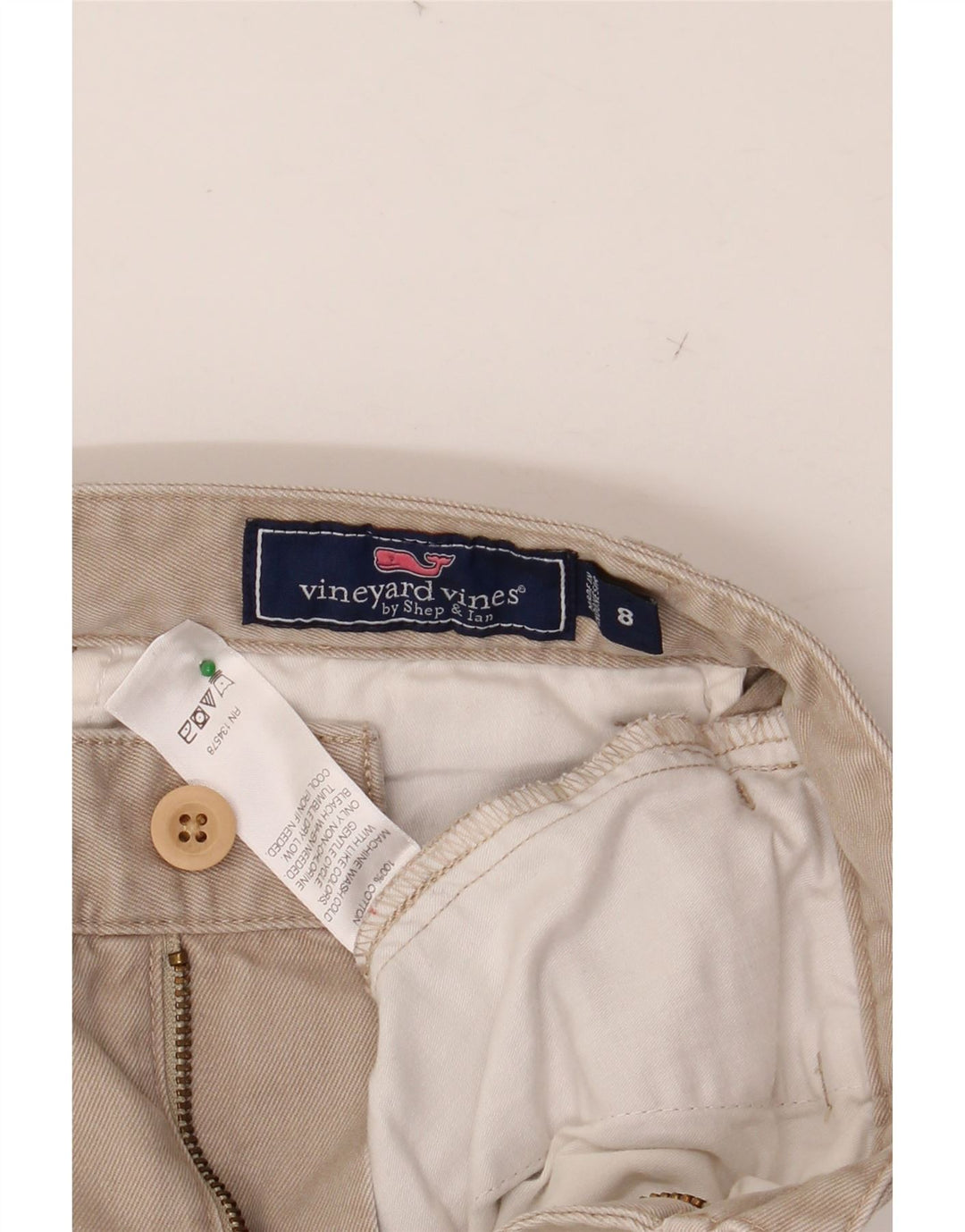 VINEYARD VINES Gerade Chino-Hose für Jungen, 7–8 Jahre, W24, L22, beige Baumwolle