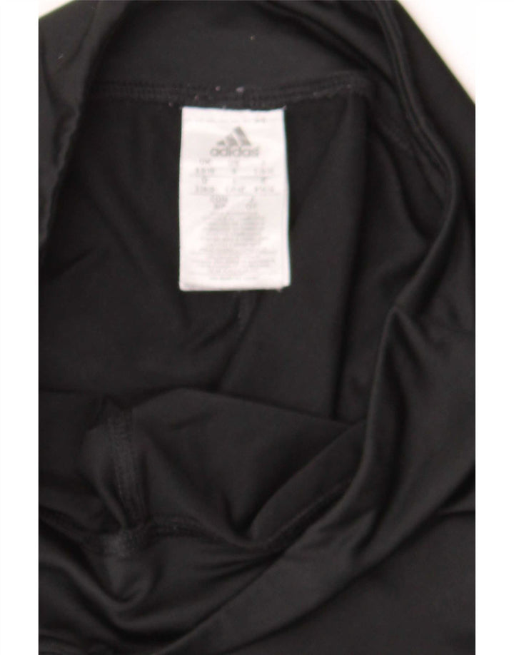 Adidas Damen Capri-Leggings UK 8/10 Small Schwarz Polyester