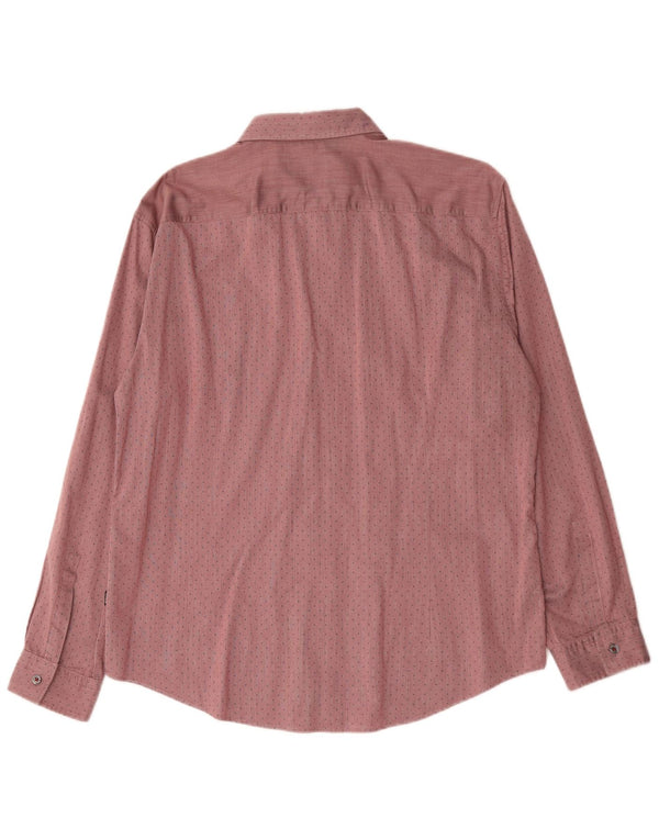 Hugo Boss Herren-Slim-Fit-Hemd XL aus rot gepunkteter Baumwolle