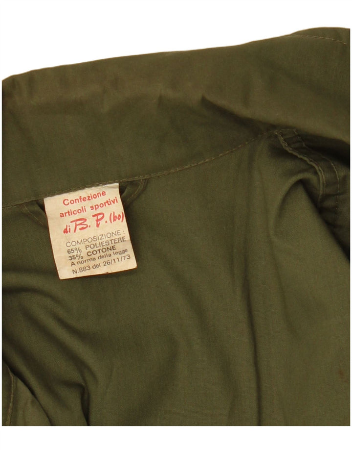 VINTAGE Herren-Utility-Jacke UK 36 Small Khaki Polyester