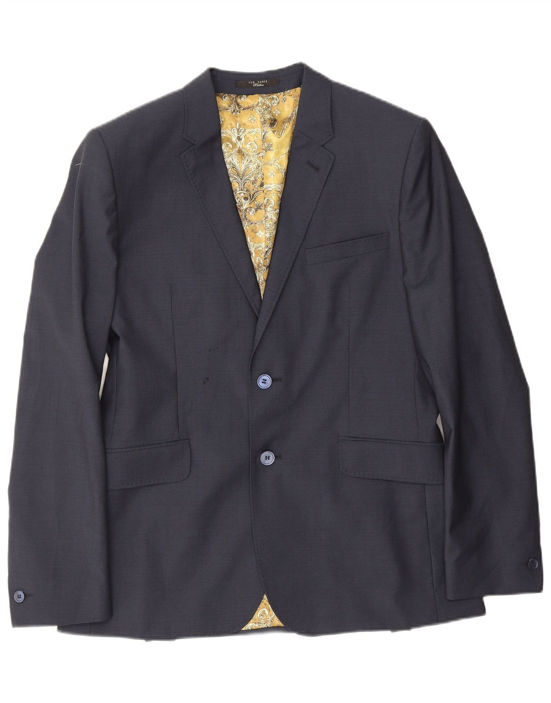 Ted Baker Herren-Blazer mit 2 Knöpfen, Größe 40, Marineblau, Schurwolle