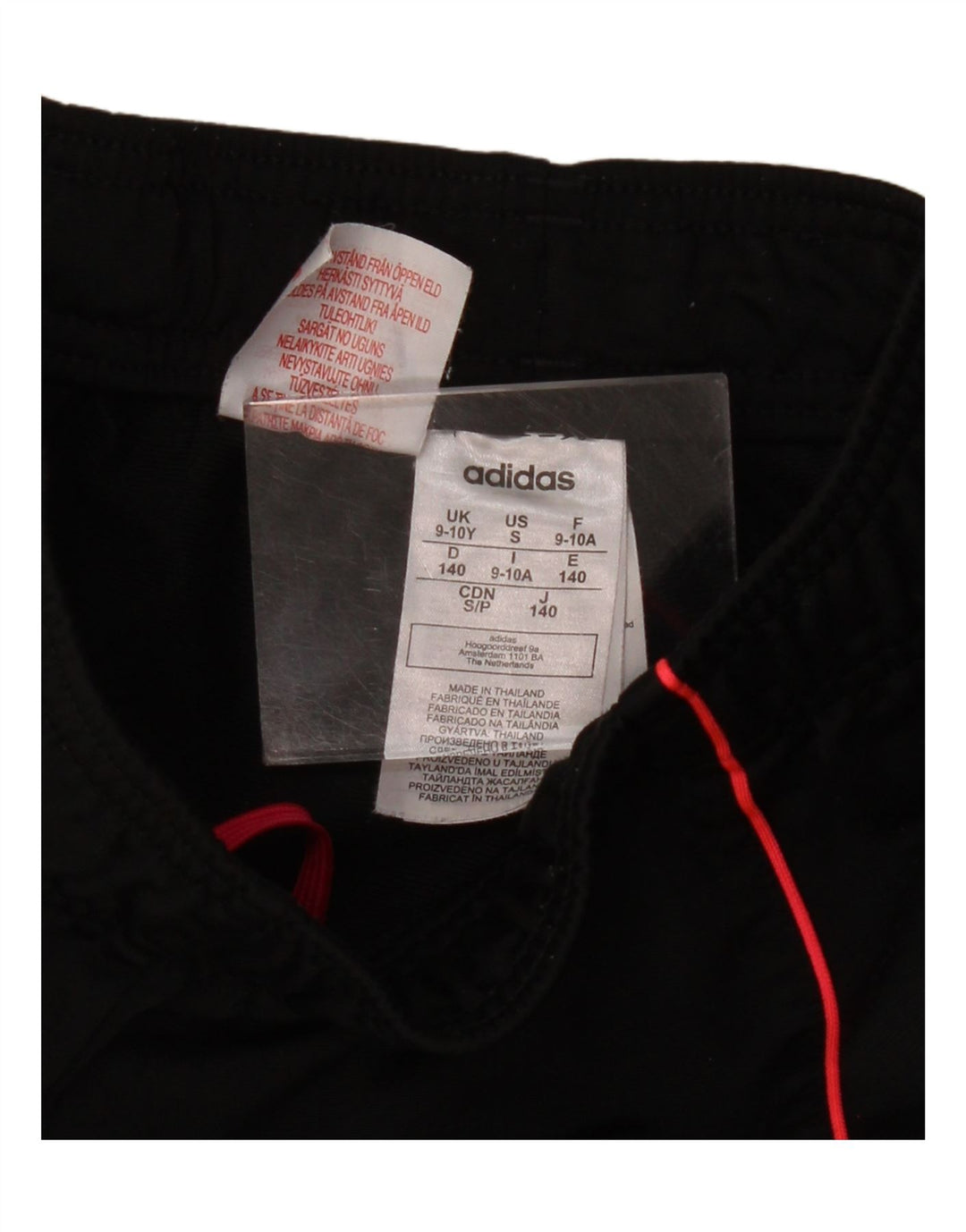 ADIDAS Mädchen-Trainingshose, Jogginghose, 9–10 Jahre, schwarzes Polyester