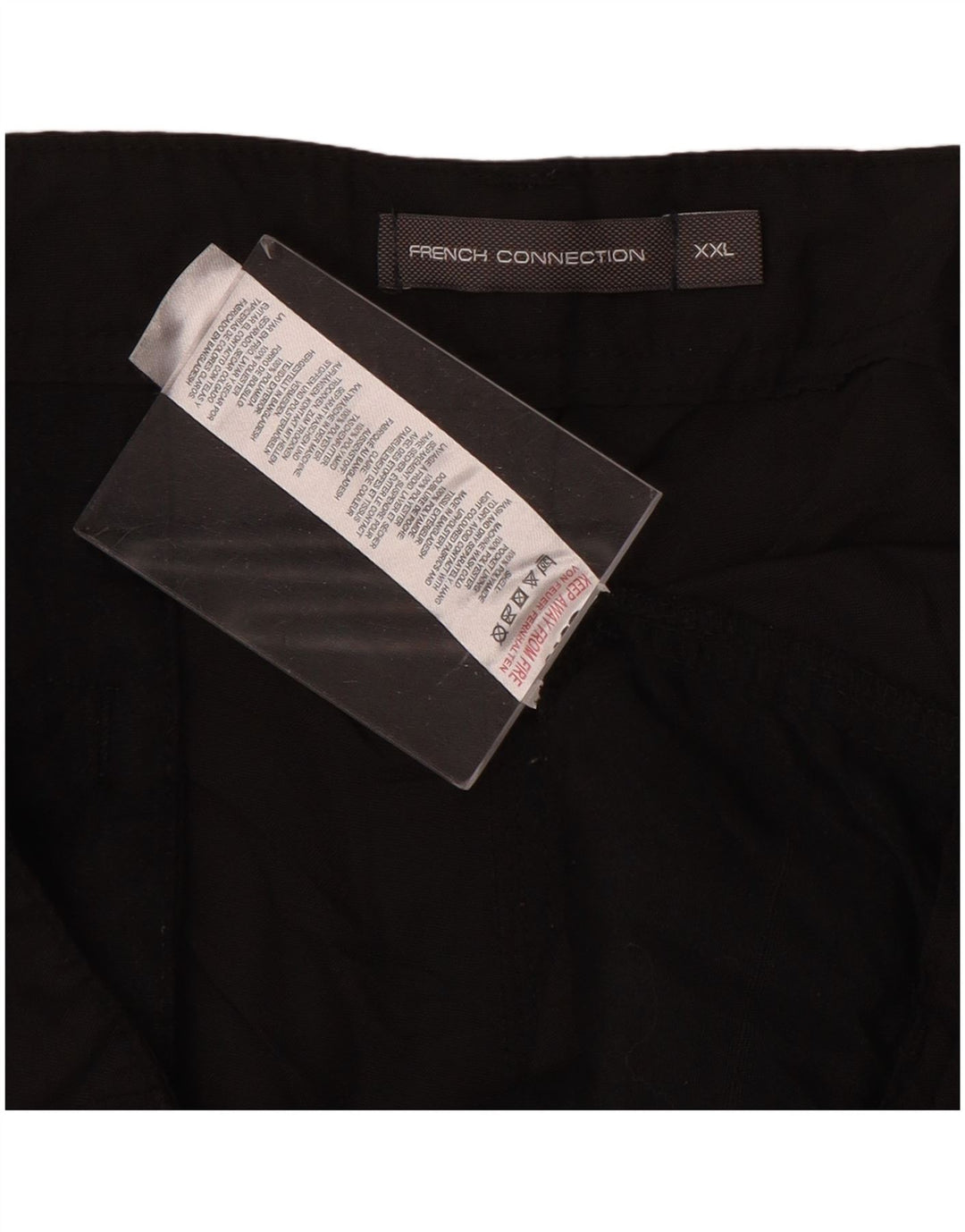 French Connection Herren Cargoshorts 2XL W42 Schwarz Polyamid