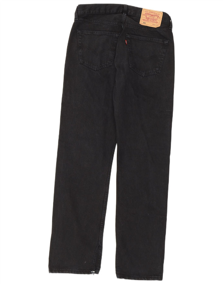 Levi's Herren 501 Straight Jeans W31 L32 Schwarze Baumwolle