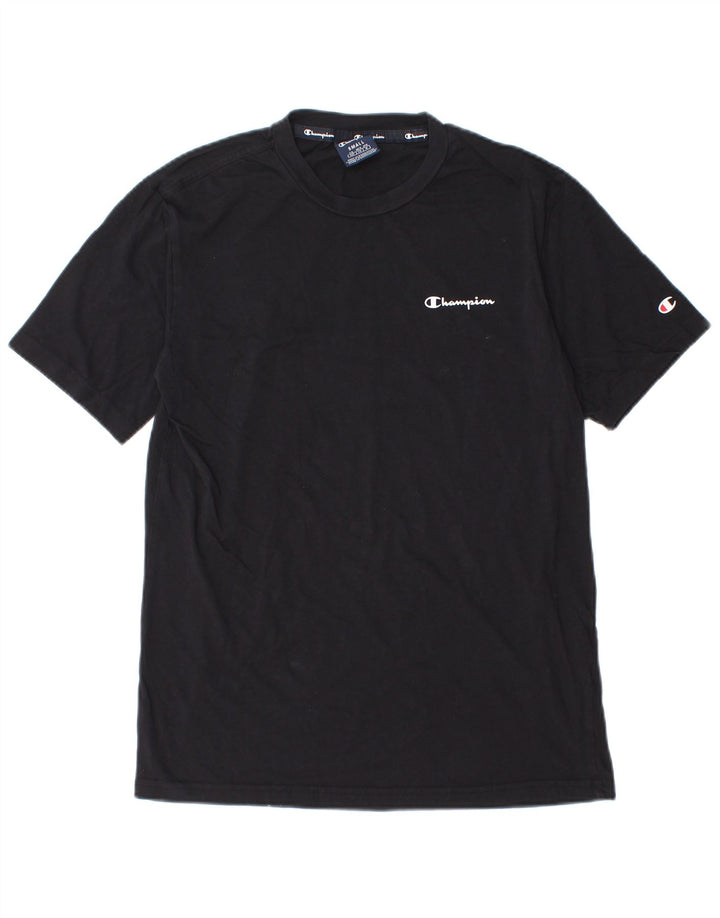 Champion Herren-T-Shirt mit Grafik, Größe S, schwarze Baumwolle