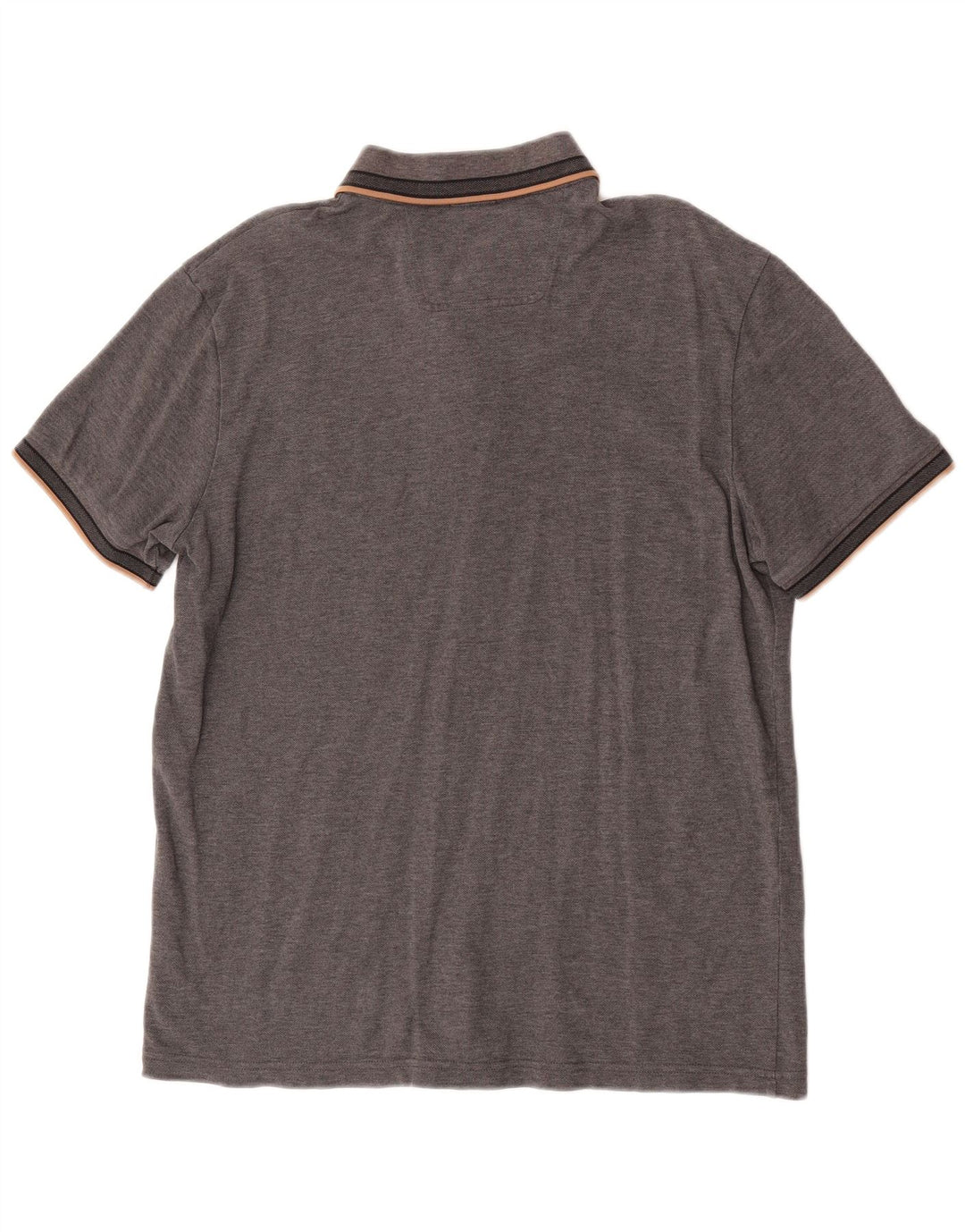 Hugo Boss Herren-Poloshirt mit normaler Passform, XL, graue Baumwolle