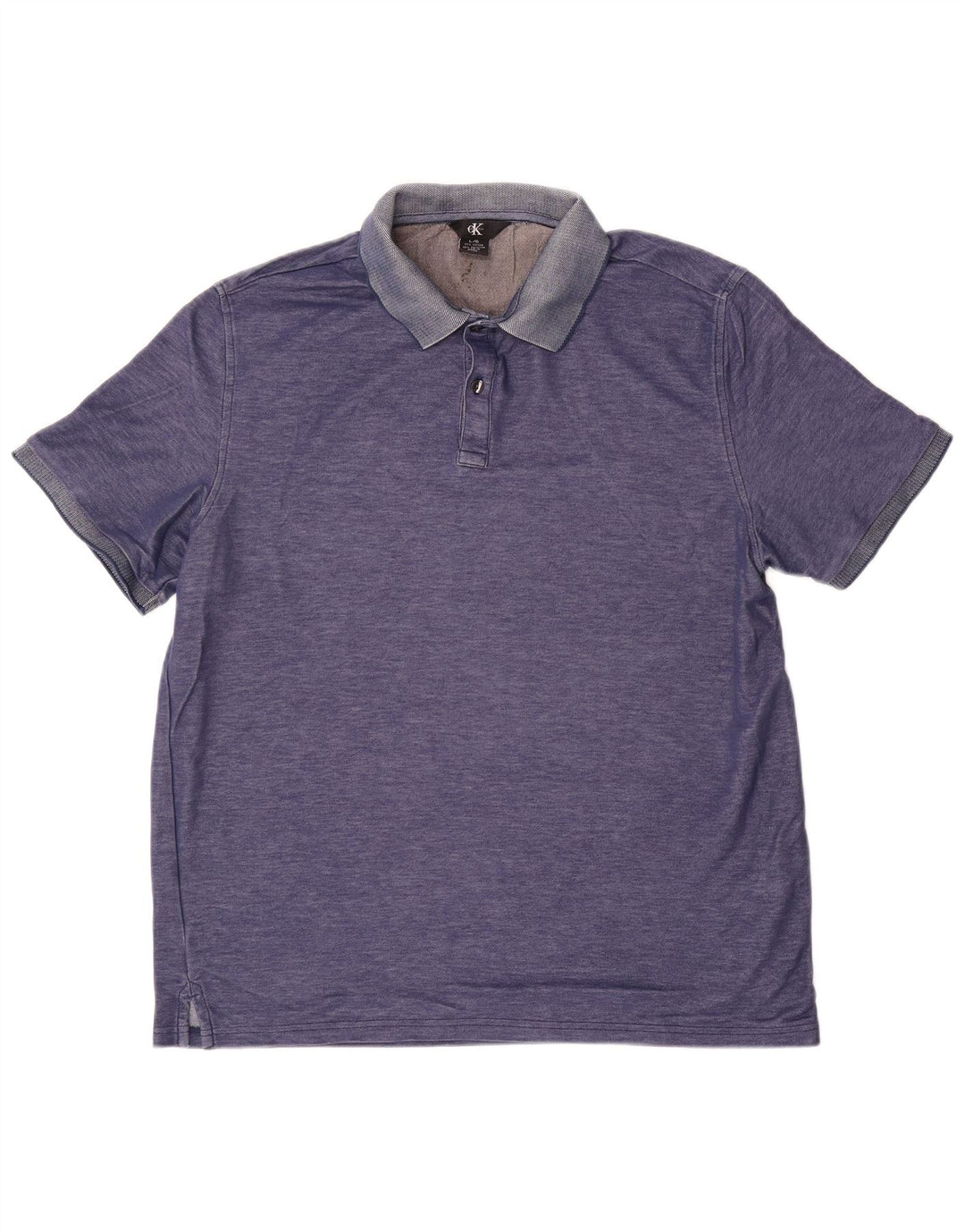 CALVIN KLEIN Herren Poloshirt Große blaue Baumwolle