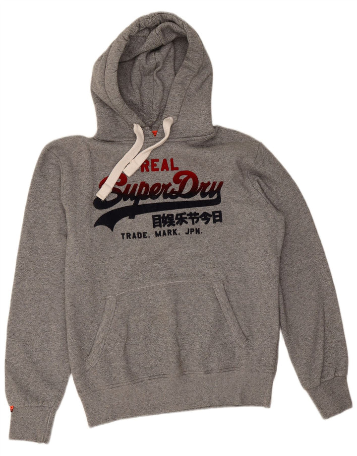 Superdry Herren-Kapuzenpullover mit Grafik, Größe L, Grau, Baumwolle