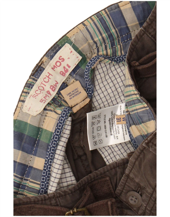 Scotch & Soda Herren Cargoshorts W31 mittelbraune Baumwolle