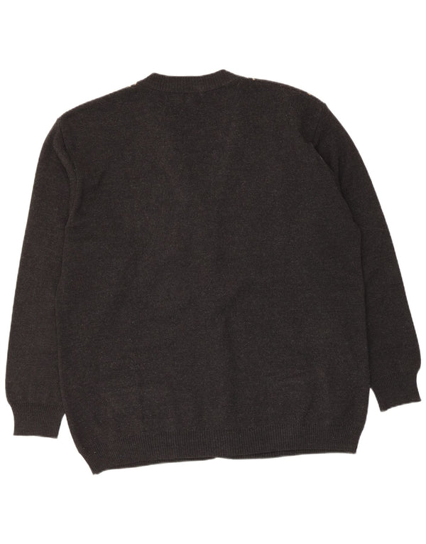 Bernardi Herren-Cardigan-Pullover IT 54 XL Grau Argyle/Diamond Wool