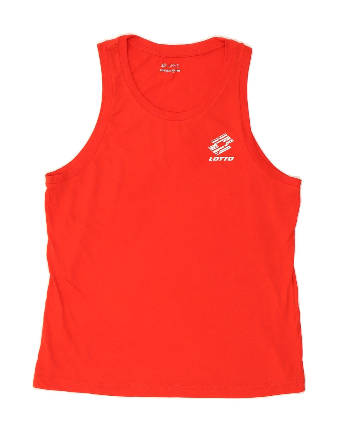 LOTTO Mens Vest Top Large Red Cotton Vintage Lotto and Second-Hand Lotto from Messina Hembry 