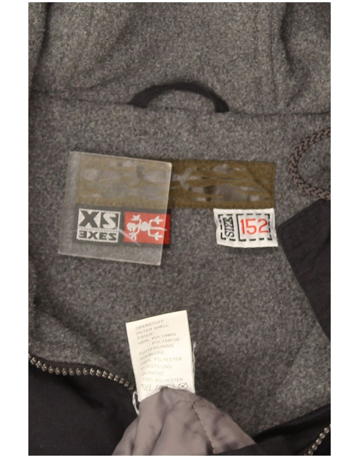 XS Exes Windjacke mit Kapuze für Jungen, 12–13 Jahre, schwarzes Polyamid