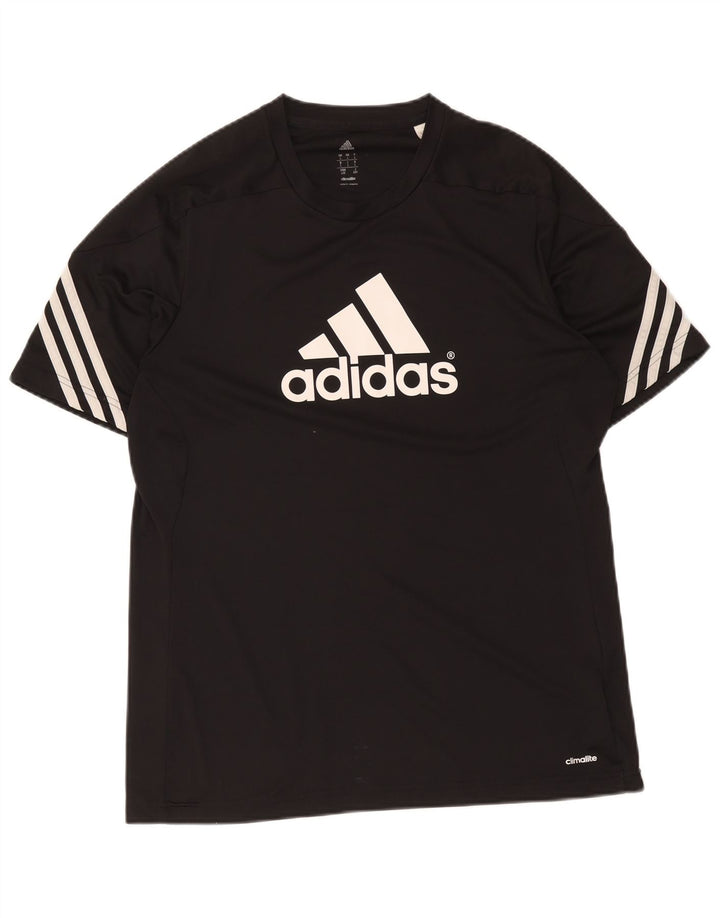 Adidas Herren Grafik T-Shirt Top Large Schwarz Polyester Sport