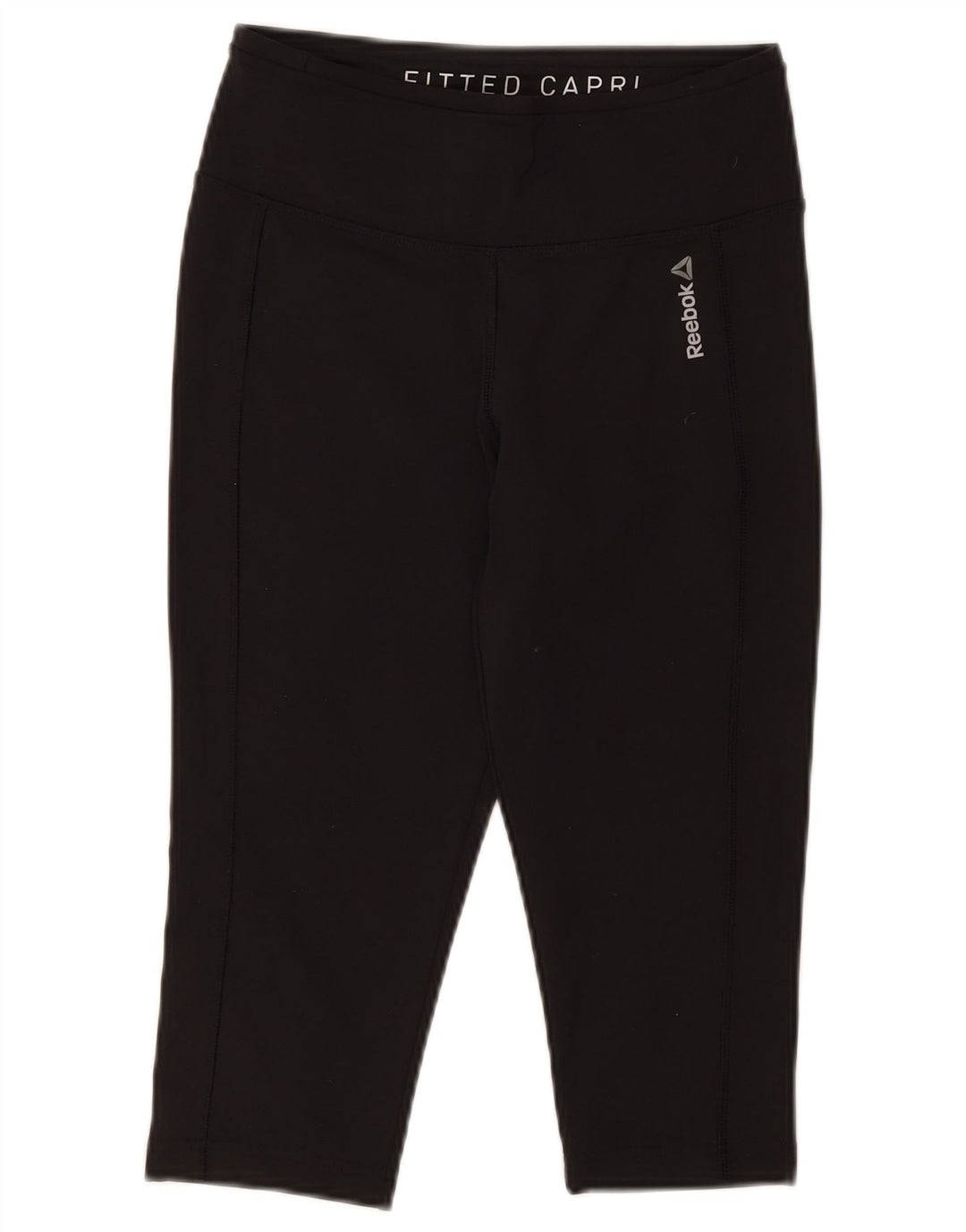 Reebok Damen Capri-Leggings UK 8/10 Small Schwarz Polyester