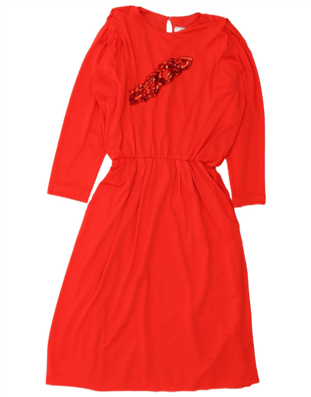 Exklusives übergroßes Langarm-Maxikleid für Damen, EU 36, klein, Rot