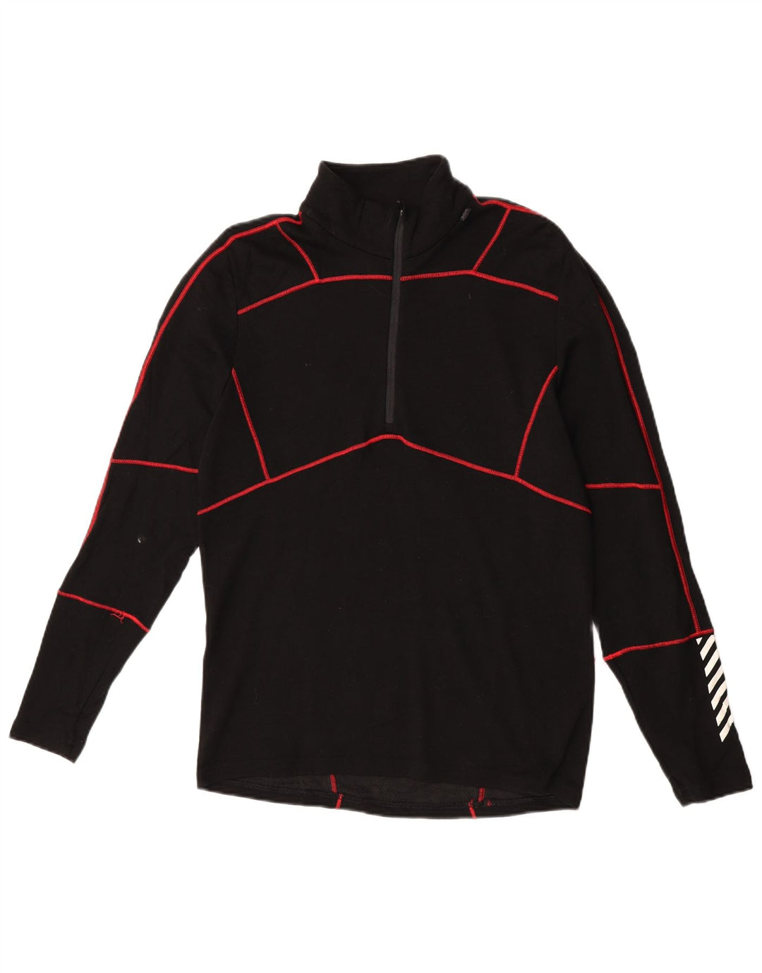 Helly Hansen Herren-Pullover-Trainingsanzugoberteil mit Reißverschluss, Mittelschwarz, geometrisch