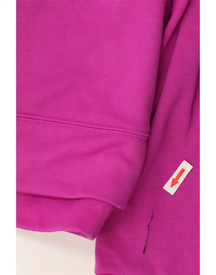 Adidas Damen Climalite Zip Hoodie Pullover UK 12/14 Mittelrosa Polyester