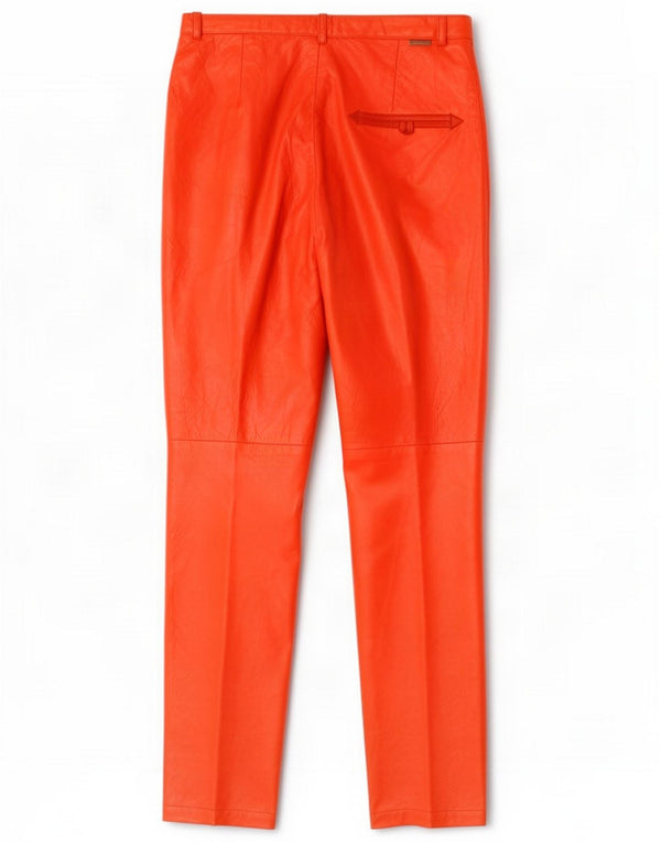 Vintage Damen Slim Lederhose EU 40 Medium W30 L31 Rot