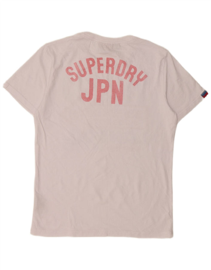 Superdry Herren Grafik-T-Shirt-Oberteil XL aus weißer Baumwolle