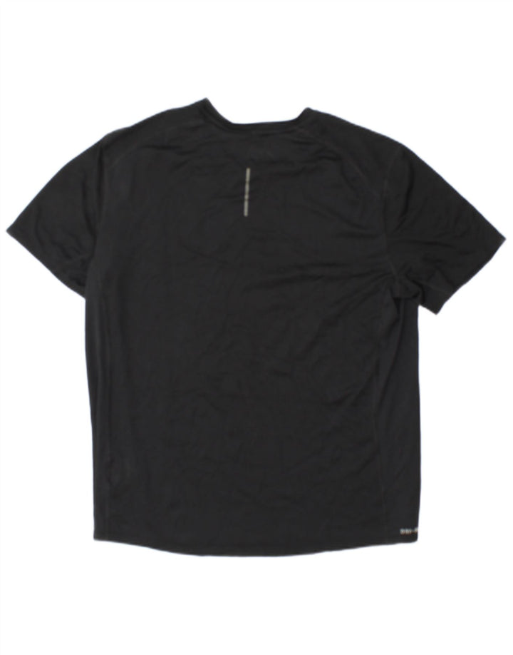 Nike Herren Dri Fit T-Shirt Top Large Schwarz Polyester