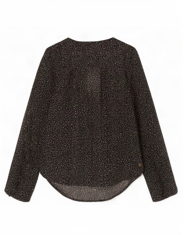 Maison Scotch Womens Petite Bluse Top UK 10 Kleines lila Tiermuster