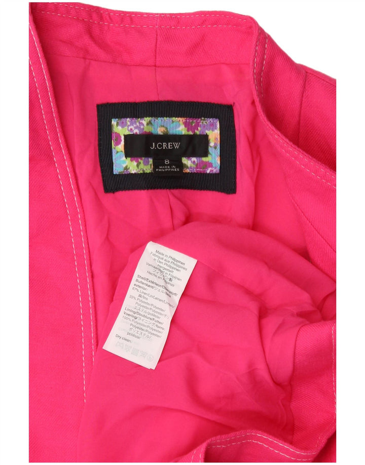 Offene Blazerjacke für Damen von J. Crew, US 8, Mittelrosa, Leinen