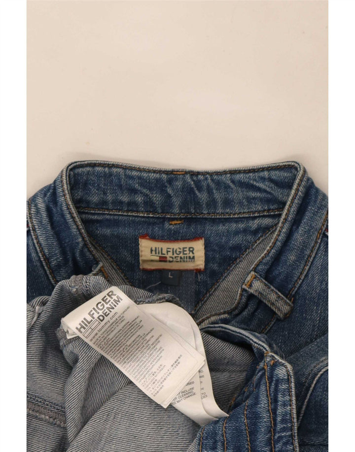 Tommy Hilfiger Damen Jeansjacke UK 14 Große blaue Baumwolle