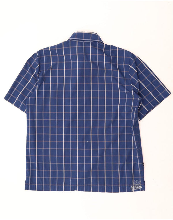 Helly Hansen Herren Kurzarmhemd Medium Navy Blue Check Polyester