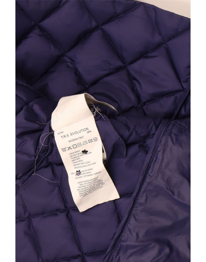 Trussardi Damen Wattierte Jacke IT 44 Medium Marineblau Polyamid
