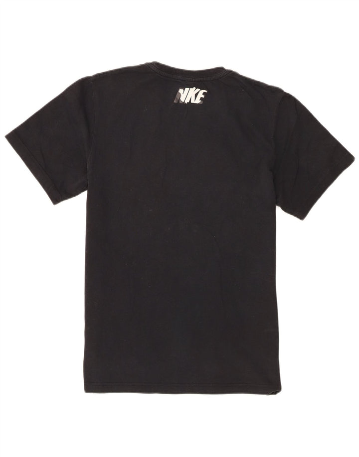 Nike Herren-T-Shirt mit Grafik, mittelgroß, schwarze Baumwolle