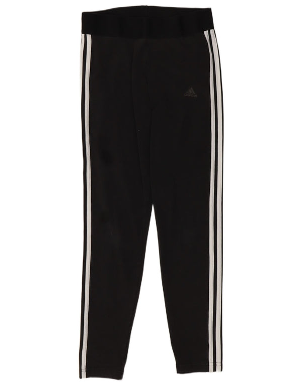 Adidas Damen Leggings UK 12/14 Mittelschwarze Baumwolle