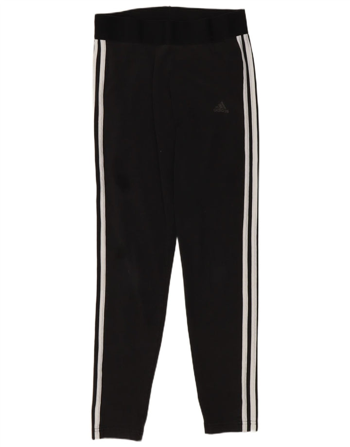 Adidas Damen Leggings UK 12/14 Mittelschwarze Baumwolle