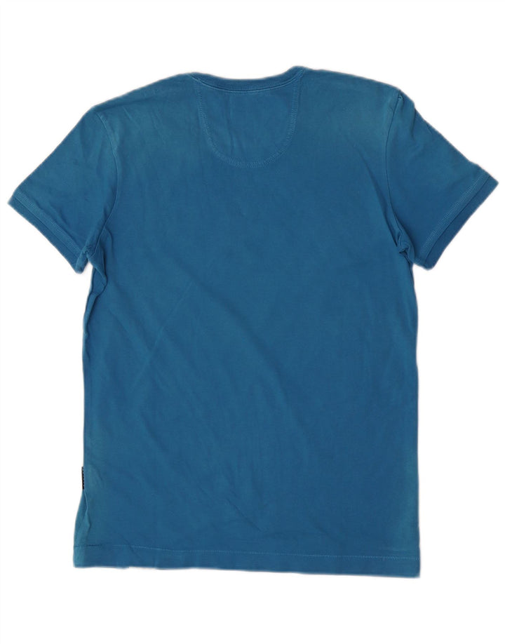 Sisley Herren-T-Shirt mit Grafik, Größe S, Blau, Baumwolle