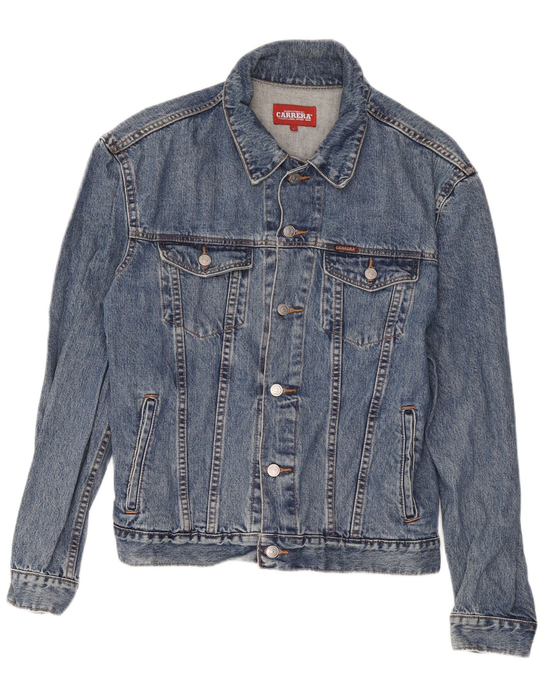 Carrera Herren Jeansjacke UK 40 Große blaue Baumwolle