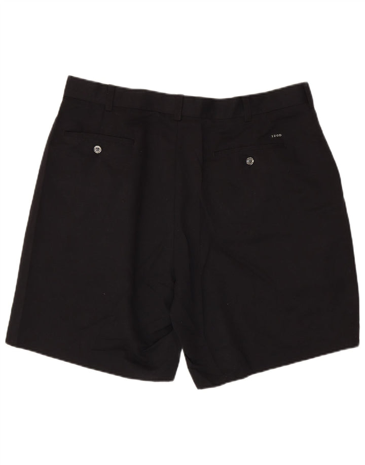 IZOD Herren Pegged Chino Shorts W38 XL Schwarz Polyester