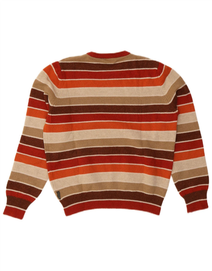 Henry Cottons Herren-Pullover mit Rundhalsausschnitt, mittelgroß, mehrfarbig gestreift