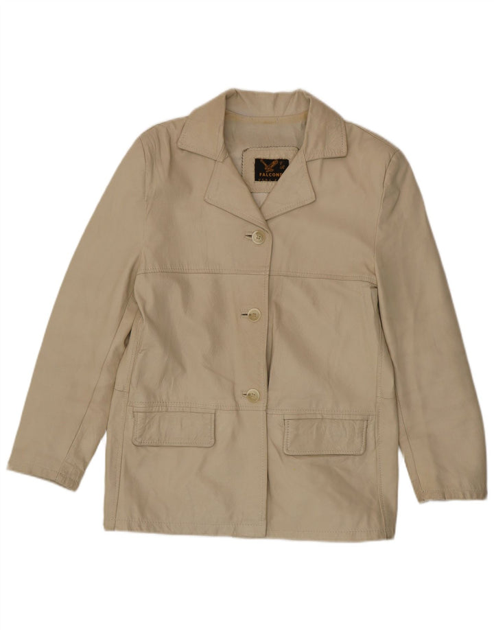 Falconpel Damen 3-Knopf-Blazerjacke IT 44 Medium Off White