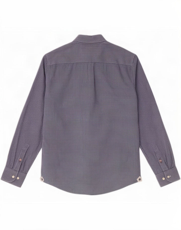 Tommy Hilfiger Herrenhemd, klein, marineblau, Gingham-Baumwolle