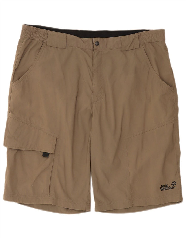 Jack Wolfskin Herren Cargo Shorts W37 Großes braunes Polyamid