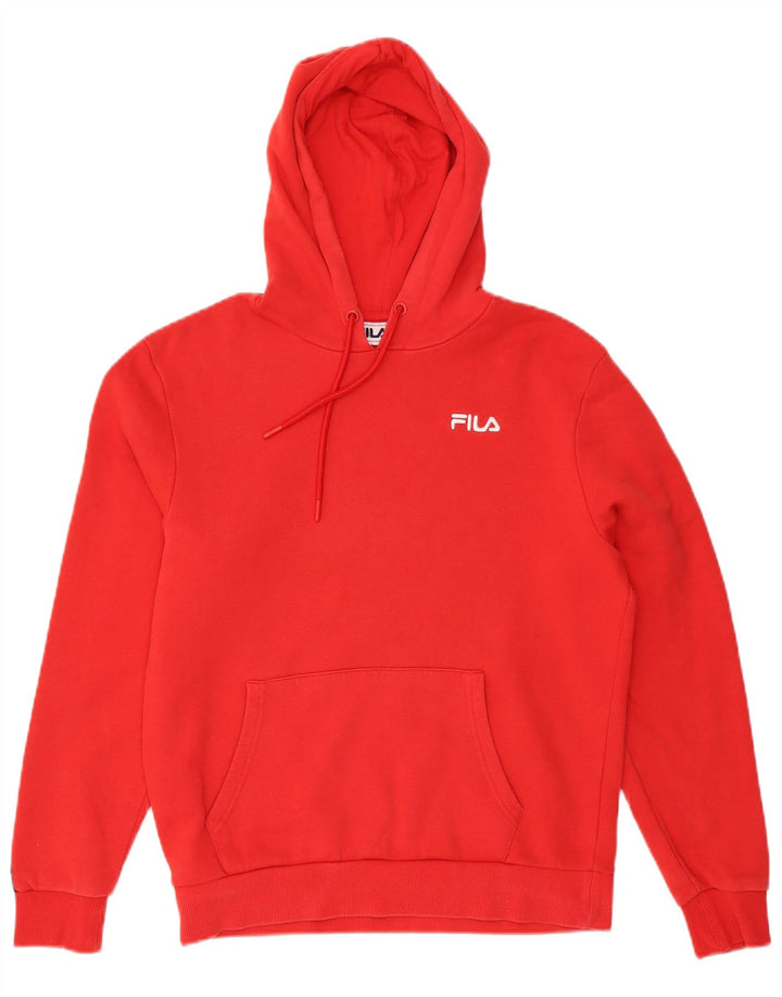 FILA Herren-Kapuzenpullover mit Grafik, klein, rot, Colourblock-Baumwolle