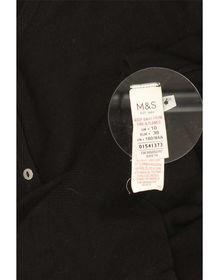 Marks & Spencer Damen-Cardigan-Pullover UK 10 Small Schwarze Viskose