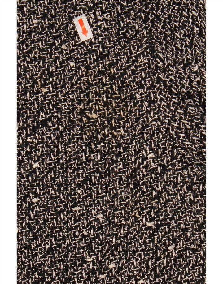 ZARA Damen Oversized Crop Blazer Jacke UK 18 XL Schwarz meliert