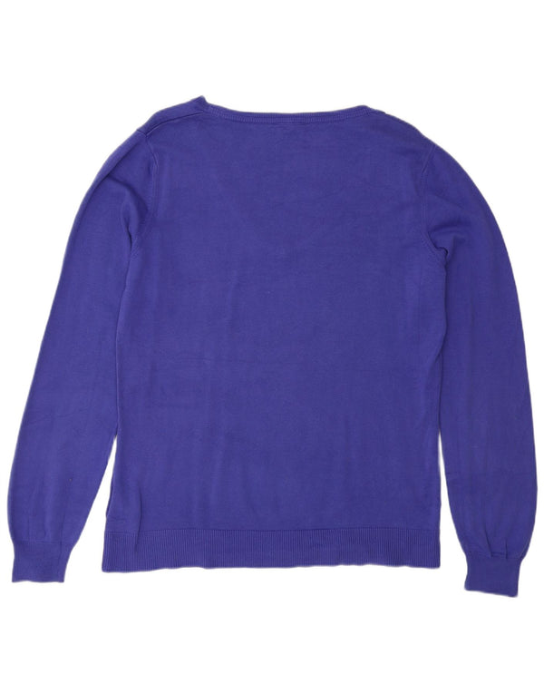 Marina Yachting Damen-Pullover mit V-Ausschnitt, UK 20 2XL, lila Baumwolle