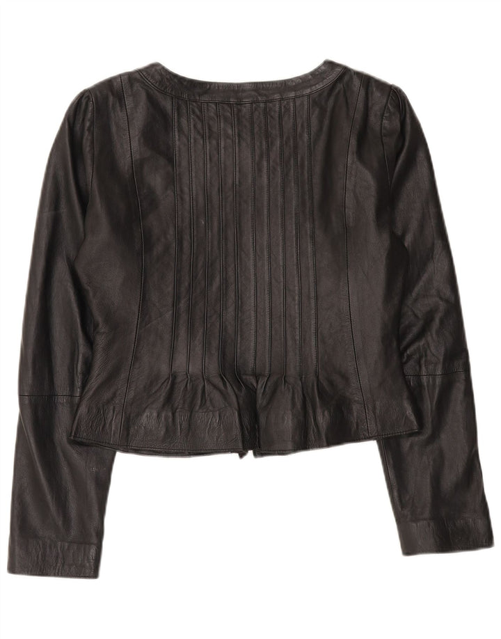 CCDK Damen Lederjacke EU 40 Mittelschwarzes Lammleder
