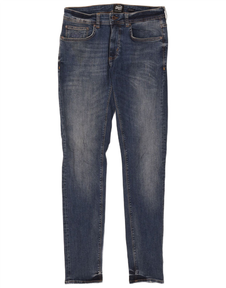 Superdry Damen Skinny Jeans W32 L32 Blaue Baumwolle
