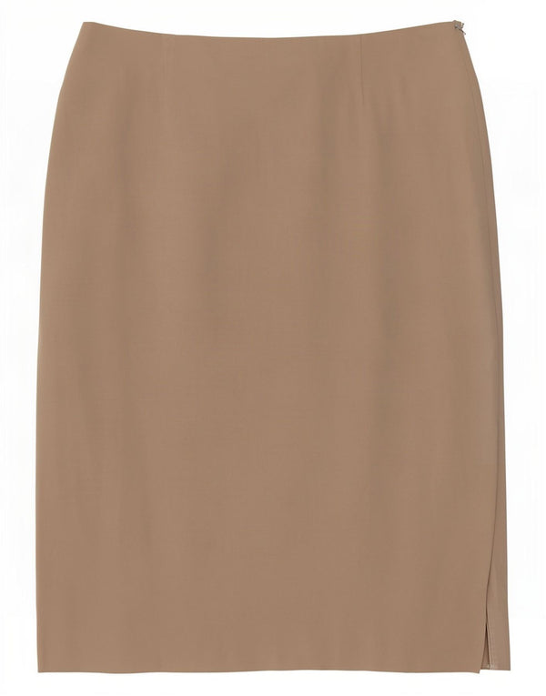Gerader Damenrock von Monsoon, UK 14, Größe L W32, beige Baumwolle